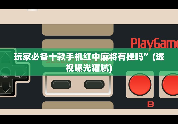 终于懂了“网上麻将开挂神器”详细辅助透视