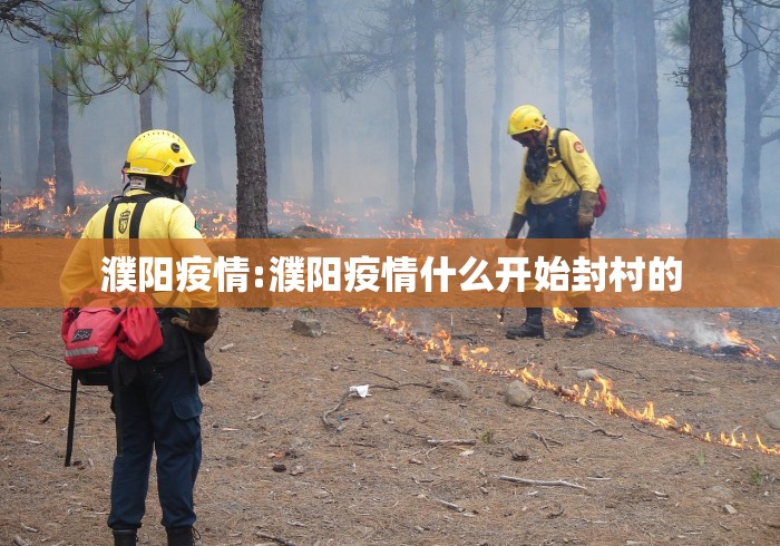 濮阳疫情:濮阳疫情什么开始封村的