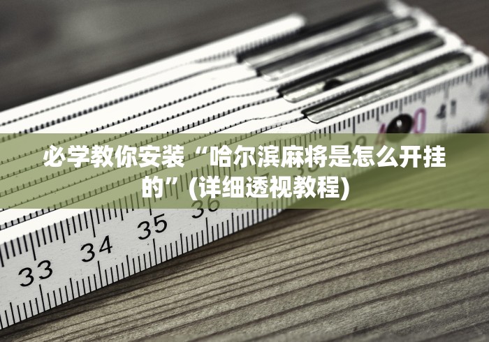 必学教你安装“哈尔滨麻将是怎么开挂的”(详细透视教程)