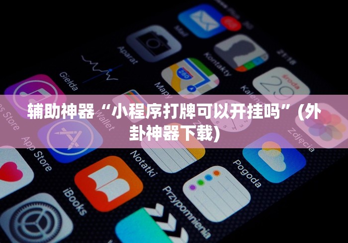 辅助神器“小程序打牌可以开挂吗”(外卦神器下载)