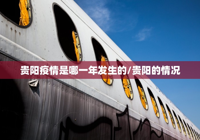 贵阳疫情是哪一年发生的/贵阳的情况