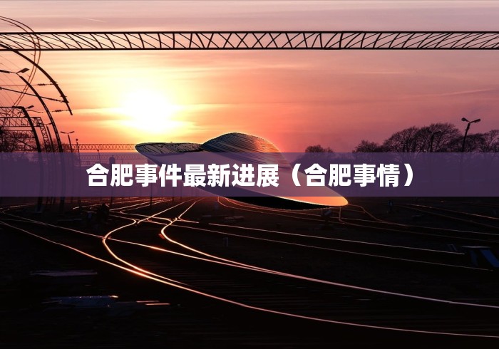 合肥事件最新进展（合肥事情）