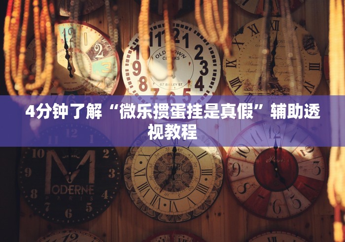 4分钟了解“微乐掼蛋挂是真假”辅助透视教程