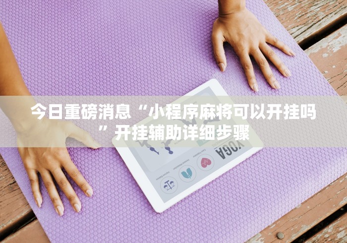 今日重磅消息“小程序麻将可以开挂吗”开挂辅助详细步骤