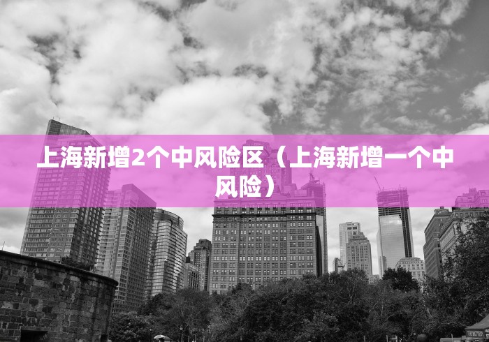 上海新增2个中风险区（上海新增一个中风险）