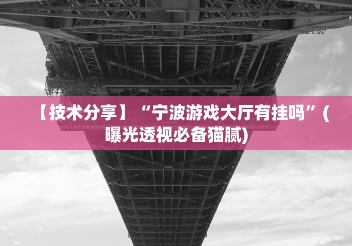 【技术分享】“宁波游戏大厅有挂吗”(曝光透视必备猫腻)