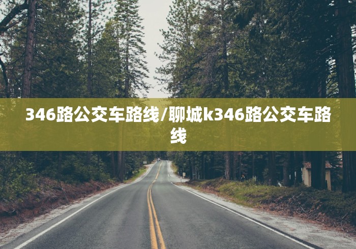346路公交车路线/聊城k346路公交车路线