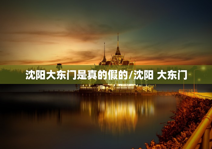 沈阳大东门是真的假的/沈阳 大东门