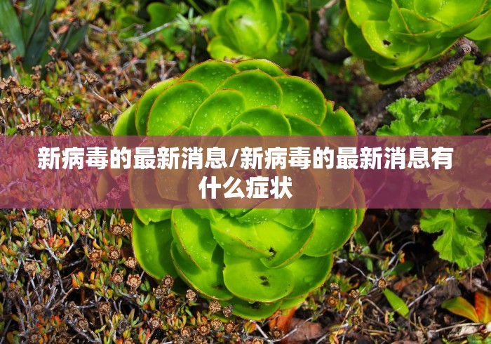 新病毒的最新消息/新病毒的最新消息有什么症状